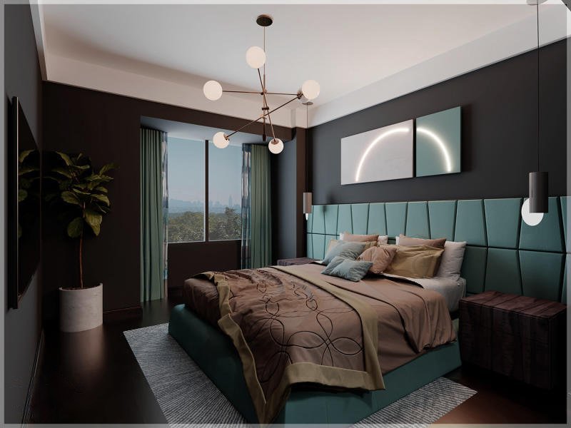 green bedroom